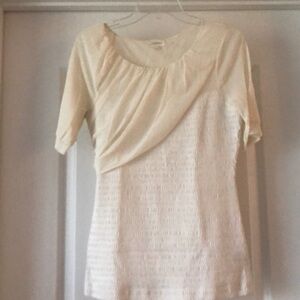Anthropologie cream top